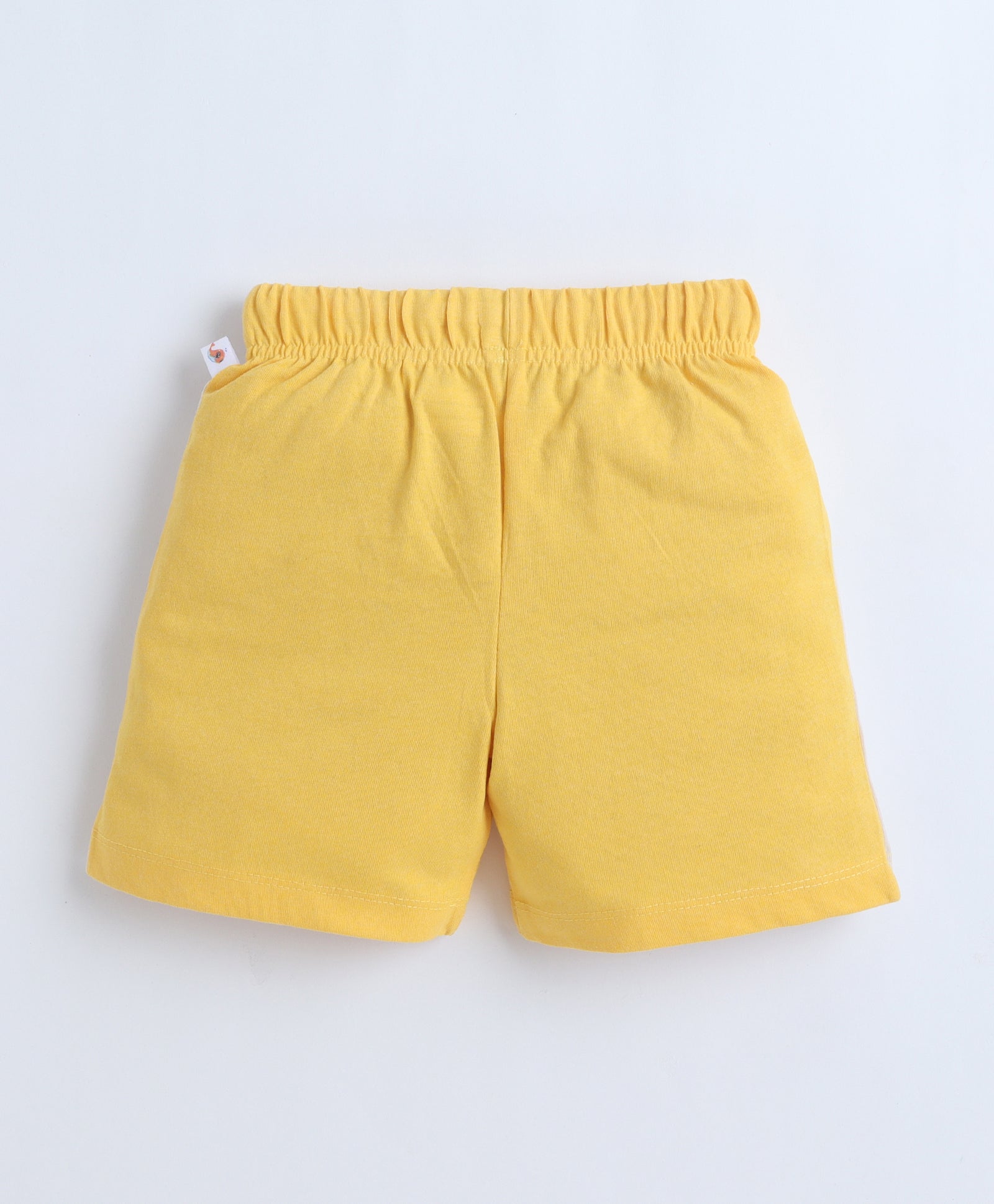 BUMZEE Yellow & Beige Boys Sleeveless T-Shirt & Short Set