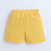 BUMZEE Yellow & Beige Boys Sleeveless T-Shirt & Short Set