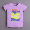 BUMZEE Purple & Coral Girls Half Sleeves T-Shirt & Short Set