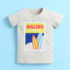 Beige & Pink Girls Half Sleeves T-Shirt & Short Set