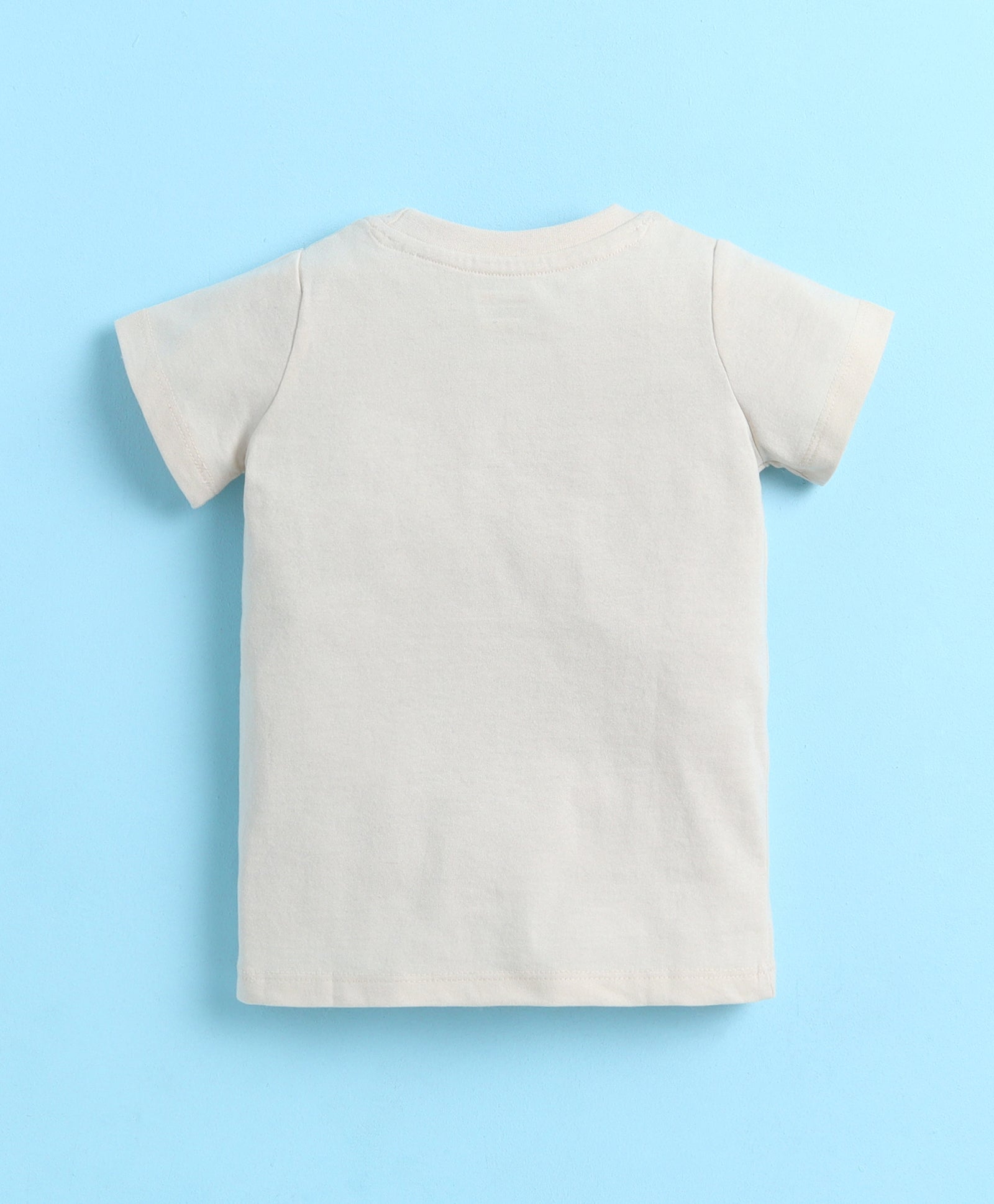 Beige & Pink Girls Half Sleeves T-Shirt & Short Set