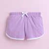 BUMZEE White & Lavender Girls Half Sleeves T-Shirt & Short Set