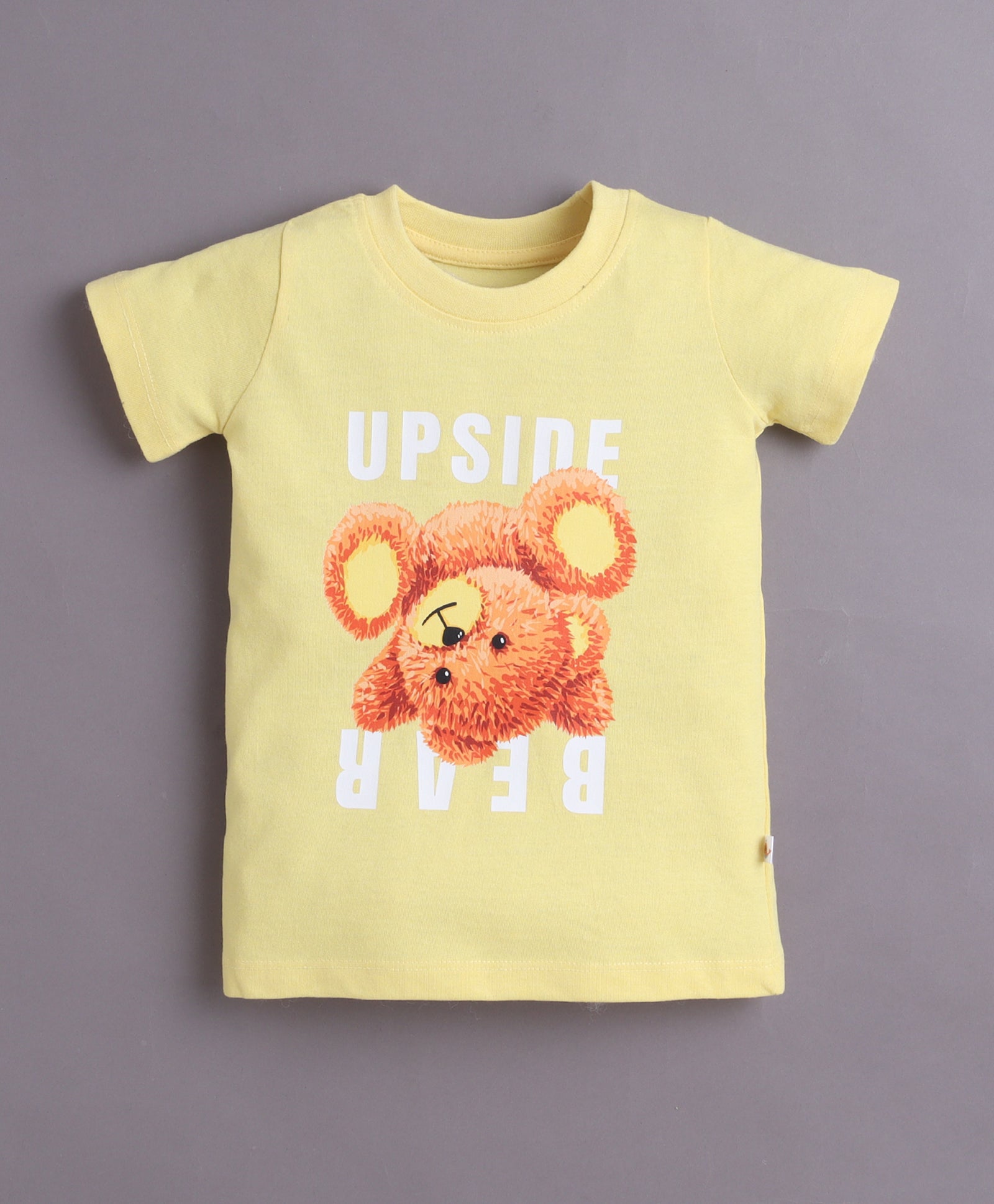BUMZEE Yellow & Purple Girls Half Sleeves T-Shirt & Short Set
