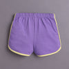 BUMZEE Yellow & Purple Girls Half Sleeves T-Shirt & Short Set