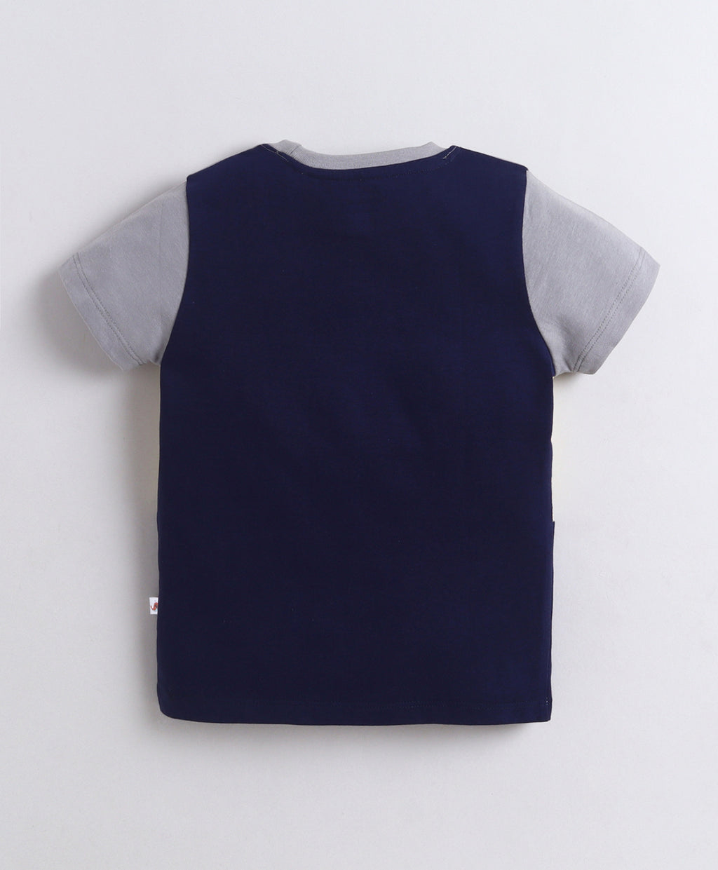 Bumzee Navy & Grey Graphic Print T-Shirt & Pyjama Set, Half Sleeves, 100% Cotton