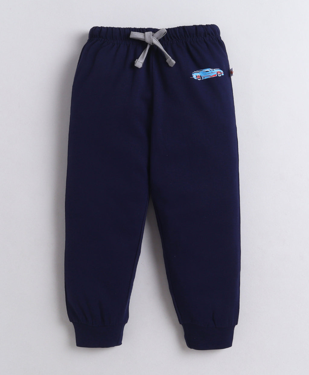 Bumzee Navy & Grey Graphic Print T-Shirt & Pyjama Set, Half Sleeves, 100% Cotton
