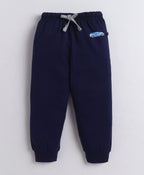 Bumzee Navy & Grey Graphic Print T-Shirt & Pyjama Set, Half Sleeves, 100% Cotton