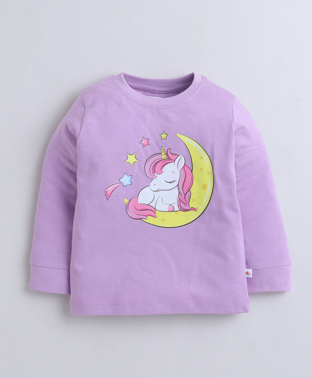 Bumzee Lilac Animal Print T-Shirt & Pyjama Set, Full Sleeves, 100% Cotton (Style Peb11345)