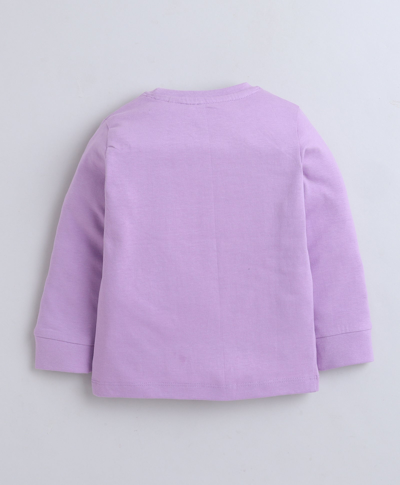 Lilac Girls Full Sleeves Cotton T-Shirt & Pyjama Set