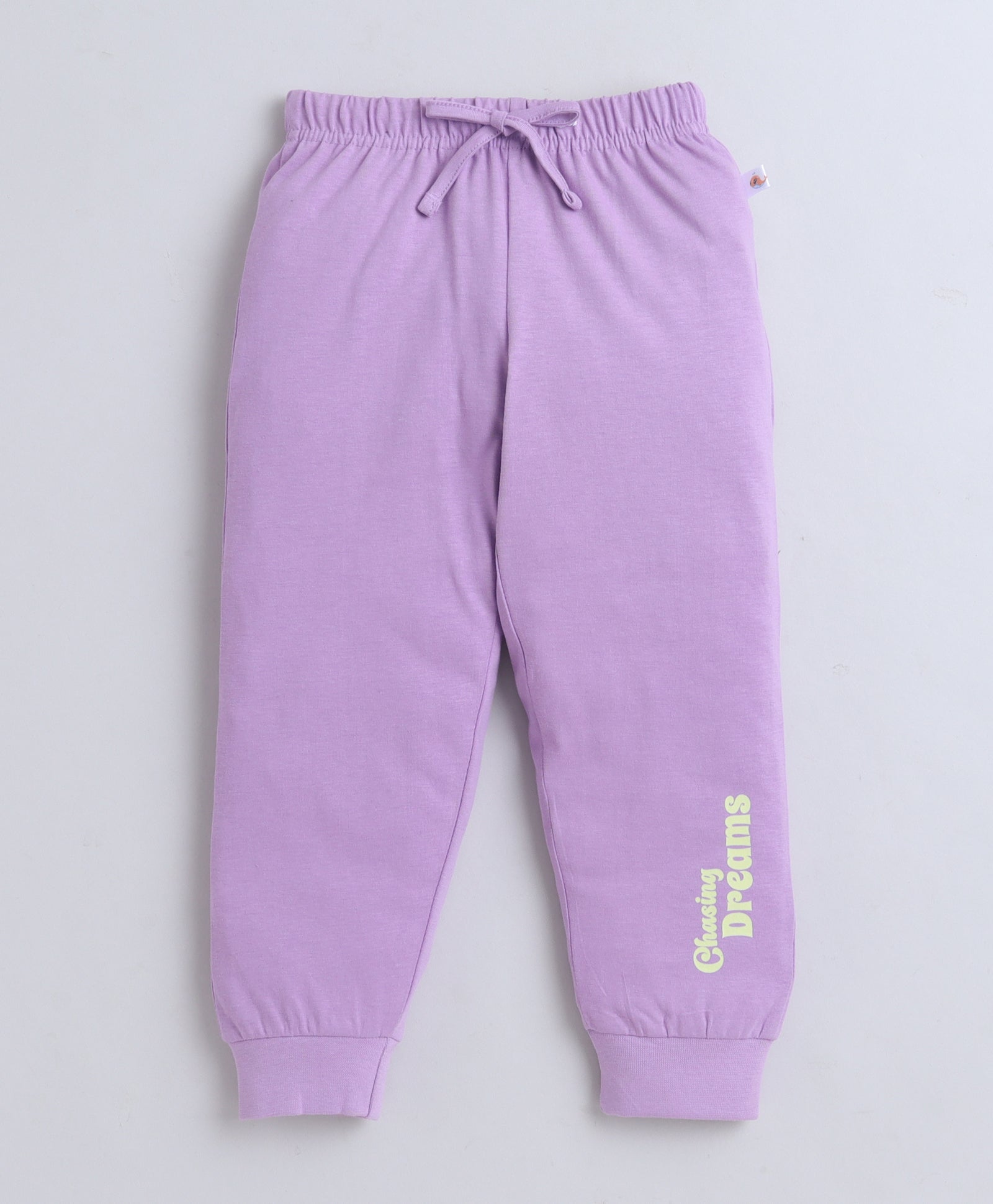 Lilac Girls Full Sleeves Cotton T-Shirt & Pyjama Set