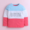 Pink & Multi Girls Full Sleeves Cotton T-Shirt & Pyjama Set