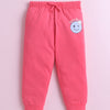 Pink & Multi Girls Full Sleeves Cotton T-Shirt & Pyjama Set