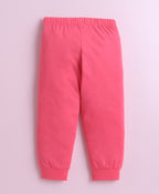 Bumzee Pink & Multi Graphic Print T-Shirt & Pyjama Set, Full Sleeves, 100% Cotton