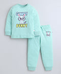 Bumzee Green Animal Print T-Shirt & Pyjama Set, Full Sleeves, 100% Cotton (Style Peb11347)