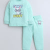 Green Girls Full Sleeves Cotton T-Shirt & Pyjama Set