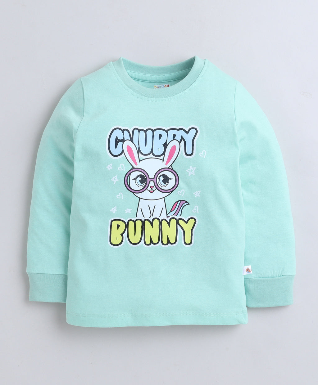 Bumzee Green Animal Print T-Shirt & Pyjama Set, Full Sleeves, 100% Cotton (Style Peb11347)