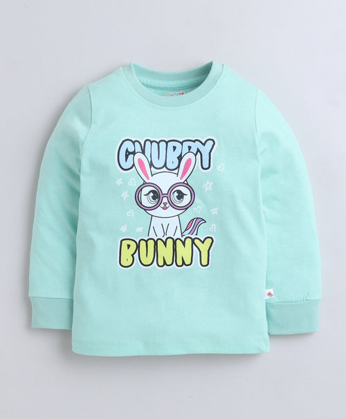 Girls 100% Cotton Animal T-Shirt & Pyjama Set for Everyday Comfort - Green