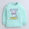 Green Girls Full Sleeves Cotton T-Shirt & Pyjama Set