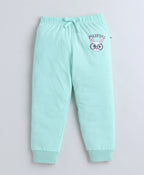 Bumzee Green Animal Print T-Shirt & Pyjama Set, Full Sleeves, 100% Cotton (Style Peb11347)