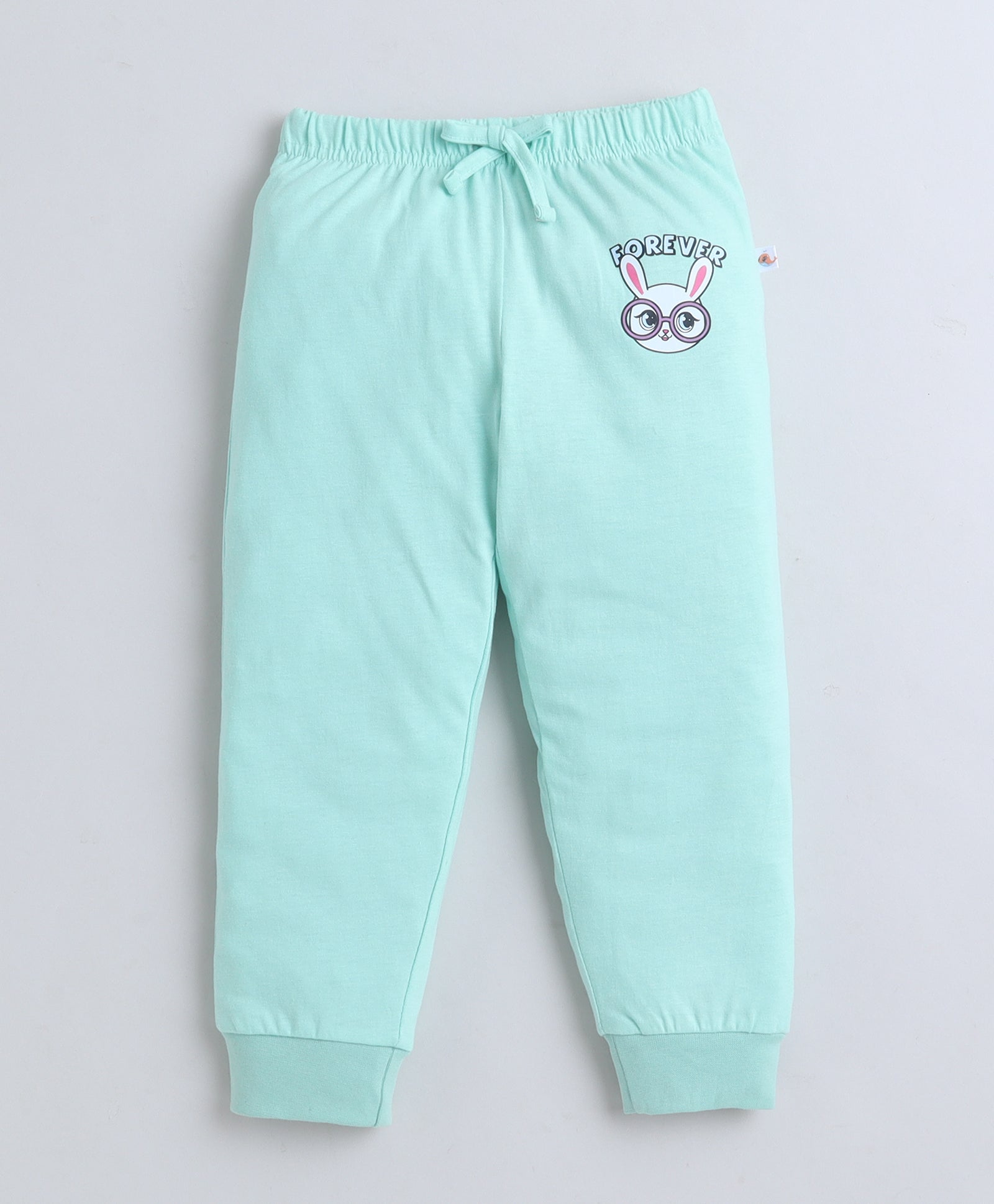 Green Girls Full Sleeves Cotton T-Shirt & Pyjama Set