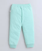 Bumzee Green Animal Print T-Shirt & Pyjama Set, Full Sleeves, 100% Cotton (Style Peb11347)