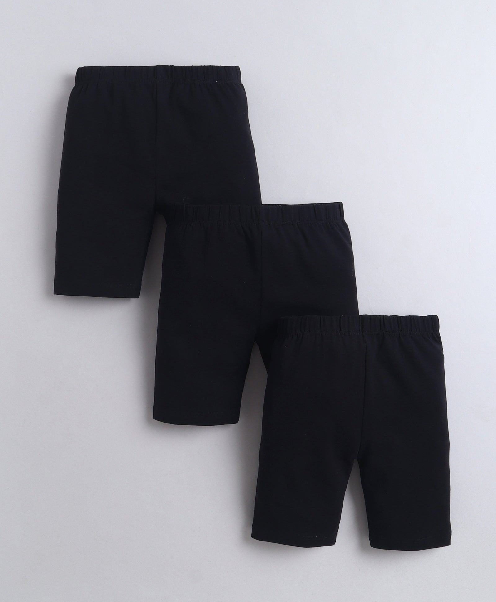 Black Girls Cotton Cycling Short Pack of 3