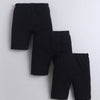 Black Girls Cotton Cycling Short Pack of 3