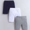 Grey & Navy Girls Cotton Cycling Short Pack of 3