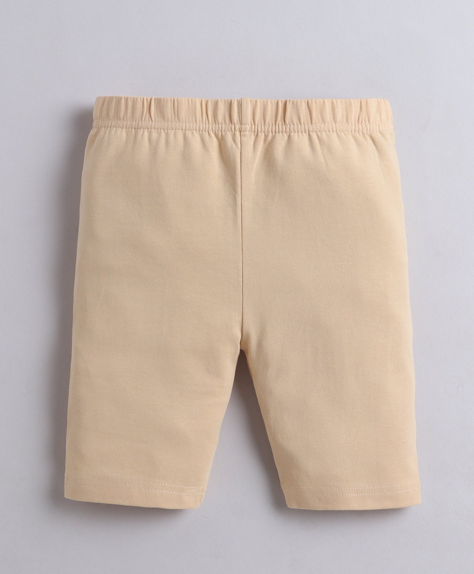 Beige & Navy Girls Cotton Cycling Short Pack of 3