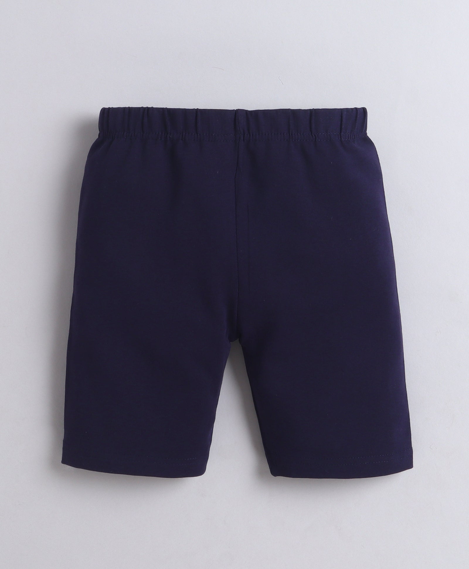 Beige & Navy Girls Cotton Cycling Short Pack of 3