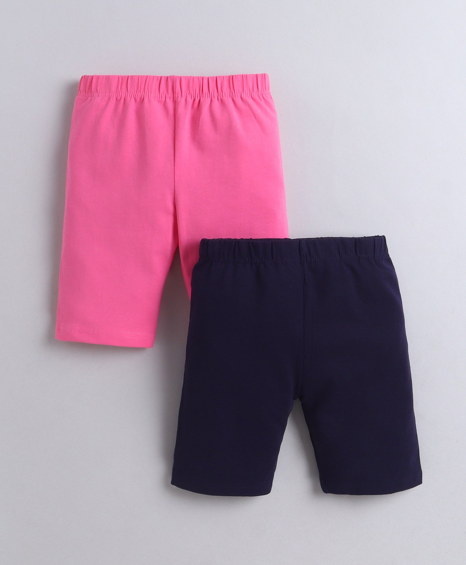 Pink & Navy Girls Cotton Cycling Short Pack of 2