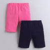 Pink & Navy Girls Cotton Cycling Short Pack of 2