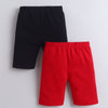 Black & Red Girls Cotton Cycling Short Pack of 2