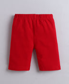 Bumzee Black & Red Cycling Shorts, Pack of 2, 100% Cotton