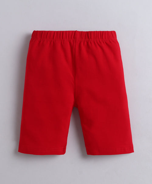 Black & Red Girls Cotton Cycling Short Pack of 2
