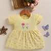 Yellow Girls Half Sleeves Frock / Dress