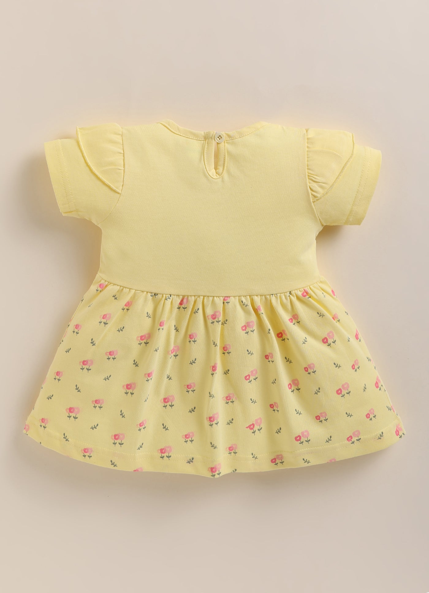 Yellow Girls Half Sleeves Frock / Dress