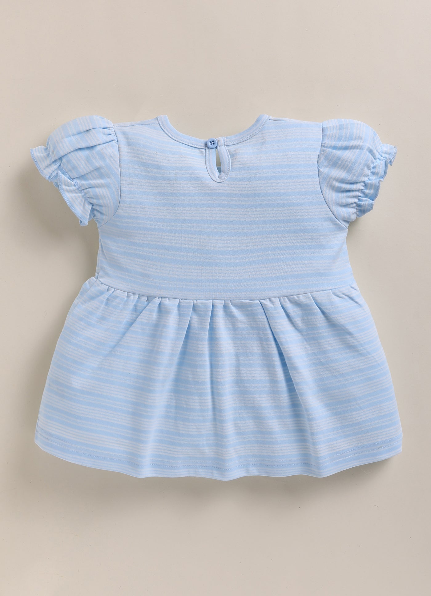Sky Blue Girls Half Sleeves Frock / Dress