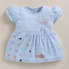 Sky Blue Girls Half Sleeves Frock / Dress