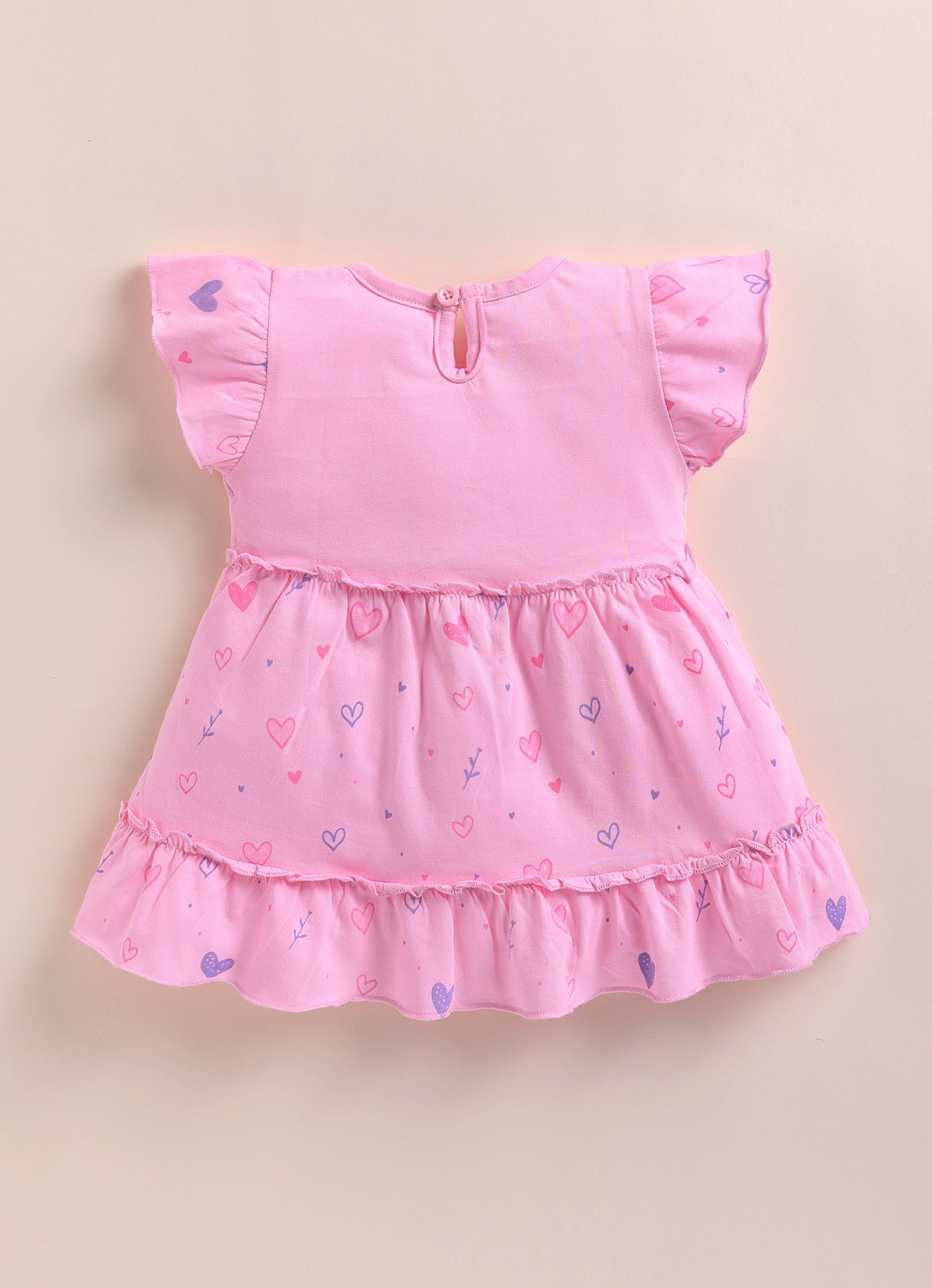 Pink Girls Half Sleeves Frock / Dress