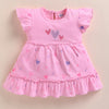 Pink Girls Half Sleeves Frock / Dress