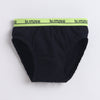Blue & Black Boys Compact Cotton Briefs Pack of 3