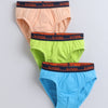 Blue & Green Boys Compact Cotton Briefs Pack of 3