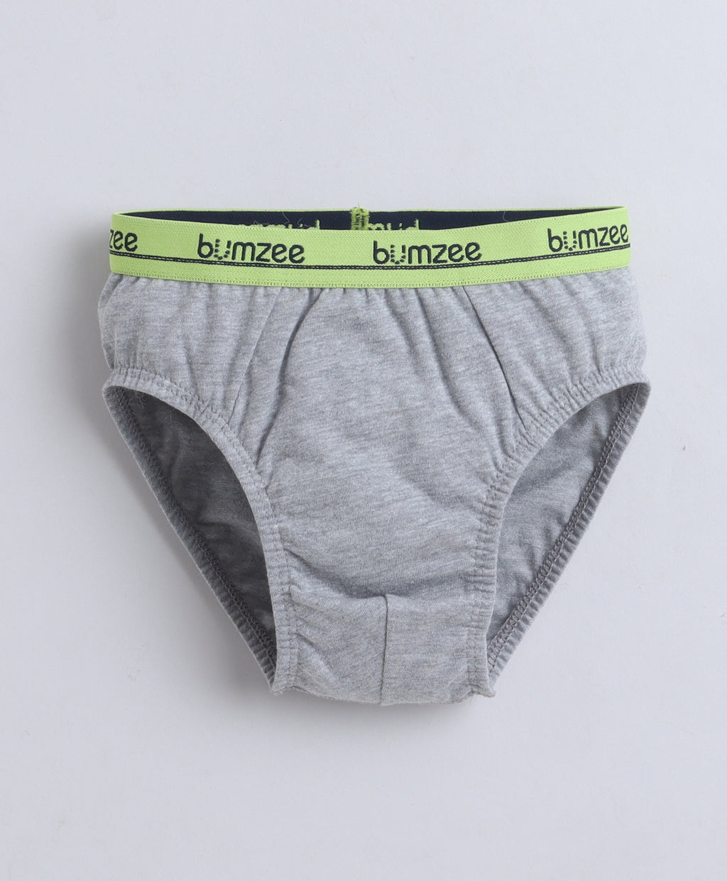 Bumzee Yellow & Grey Briefs, Pack of 3, Compact Cotton