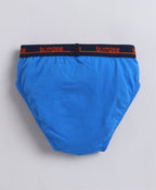 Bumzee Blue & Yellow Briefs, Pack of 3, Compact Cotton (Style Peb11377)