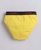 Bumzee Blue & Yellow Briefs, Pack of 3, Compact Cotton (Style Peb11377)