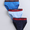 Navy & Blue Boys Compact Cotton Briefs Pack of 3