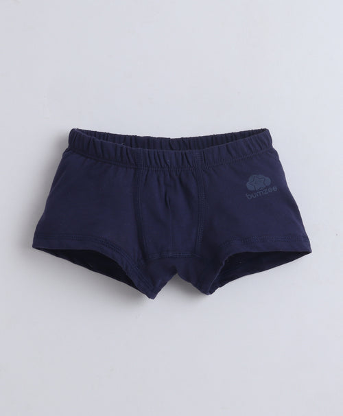 Boys 100% Compact Cotton Solid Trunks for Everyday Comfort - Red & Black