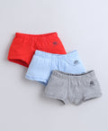 Bumzee Red & Grey Trunks, Pack of 3, Compact Cotton
