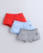 Bumzee Red & Grey Trunks, Pack of 3, Compact Cotton